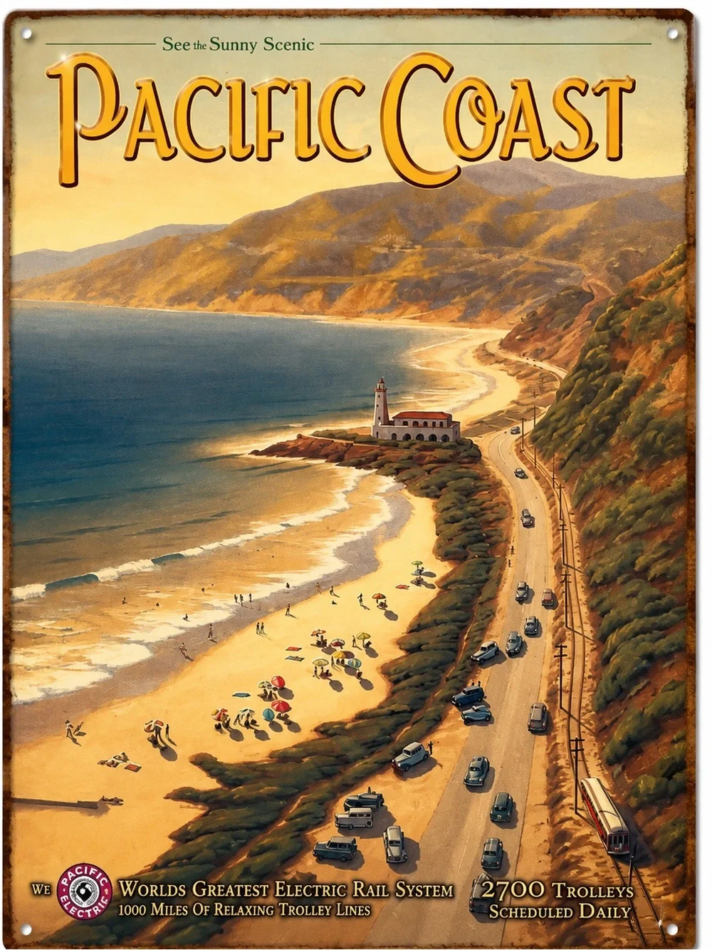 NEW Pacific Coast Metal Sign